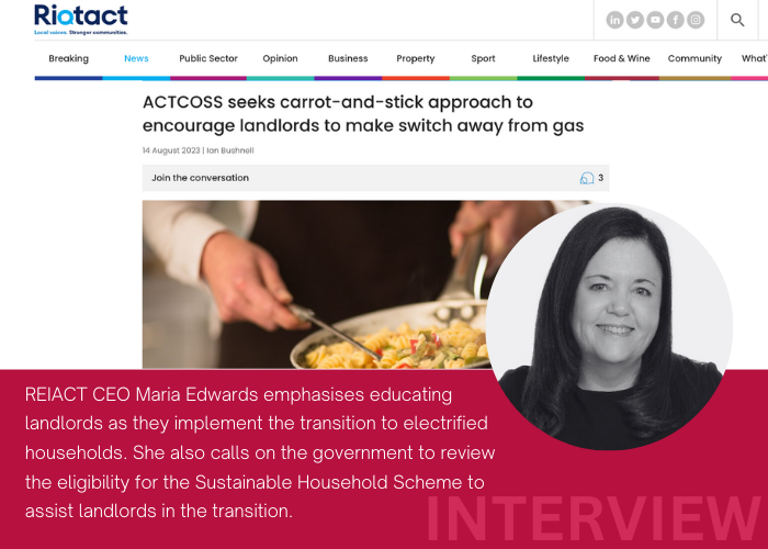 ARTICLE: ACTCOSS SEEKS CARROT-AND-STICK APPROACH TO ENCOURAGE LANDLORDS TO MAKE SWITCH AWAY FROM GAS