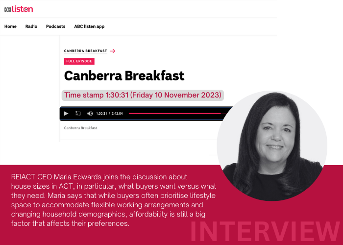 INTERVIEW: FACTORS THAT AFFECT HOUSE SIZE PREFERENCES OF PROPERTY BUYERS IN ACT