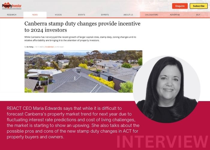 INTERVIEW: POSSIBLE PROS AND CONS OF THE NEW STAMP DUTY CHANGES IN ACT FOR PROPERTY OWNERS AND BUYERS