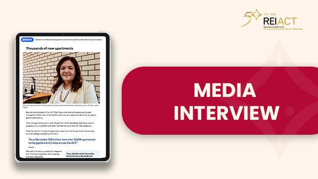 MEDIA INTERVIEW: REIACT CEO MARIA EDWARDS ON THE SLOWING RENTAL GROWTH IN ACT